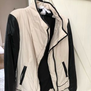 W11 Faux Leather Puffer